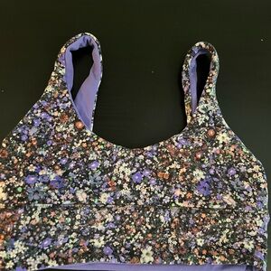 lululemon reversible Floral Purple Black Sports Bra